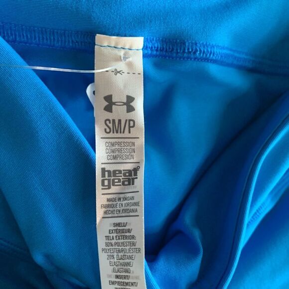 Under Armour UA blue/purple Compression Capri leggings Size S - Picture 8 of 9